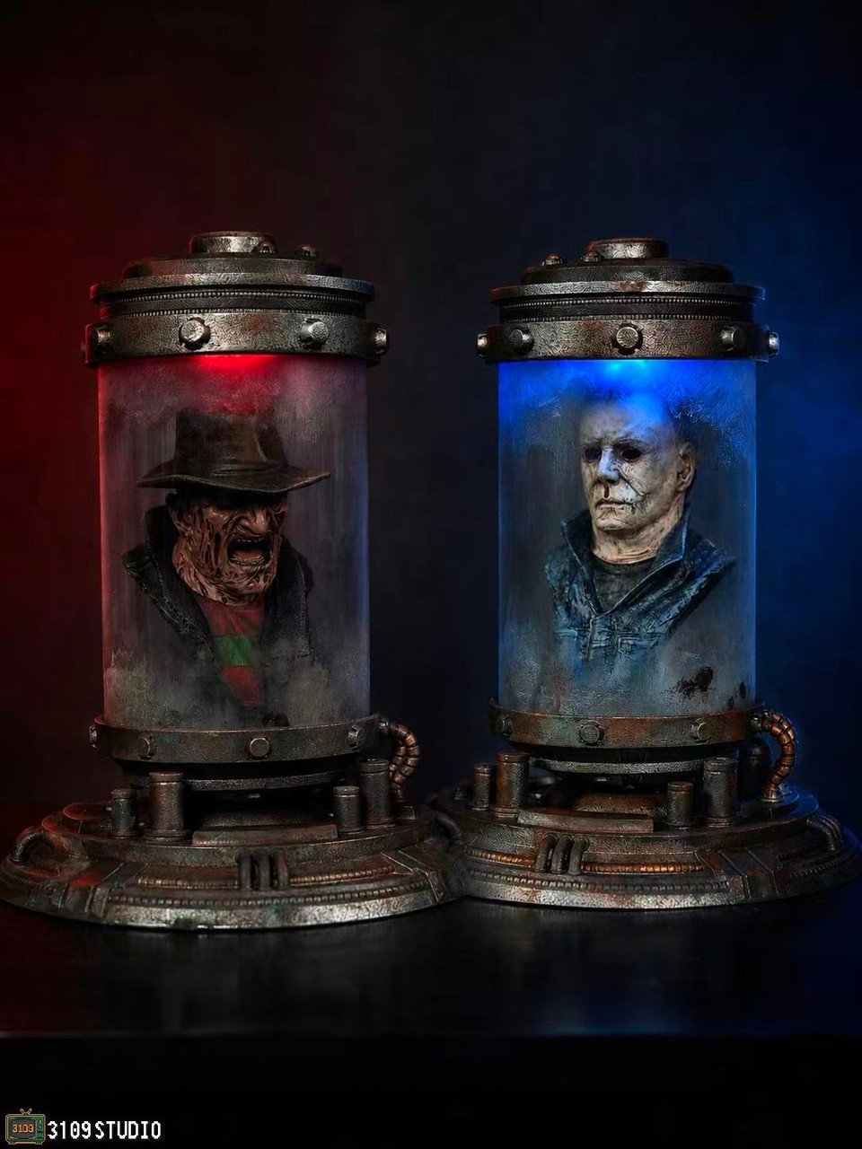 Michael Myers & Freddy Krueger Head Jar